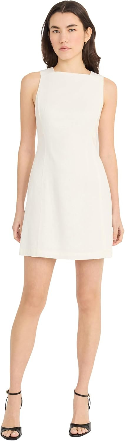 Donna Morgan Women's Women's Sleeveless Linen Rayon Mini Dress - Slim Sheath Design - Wedding Guest and Cocktail Dress | Amazon (US)