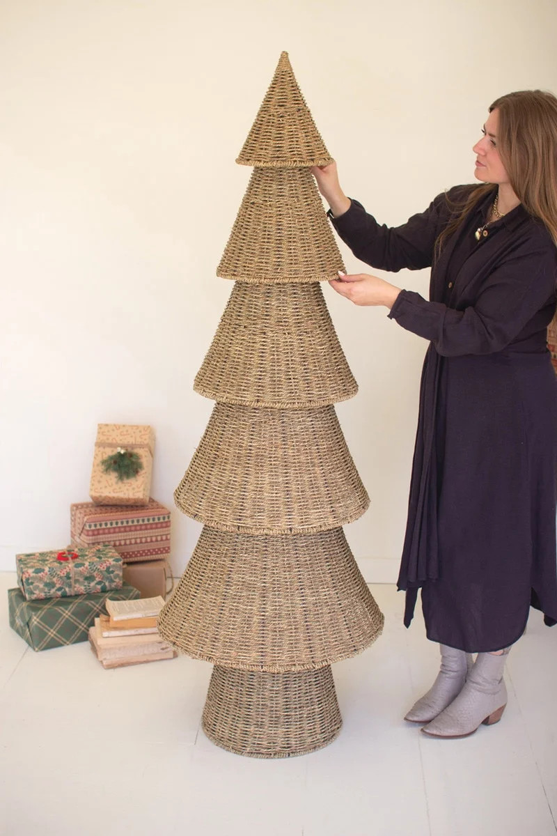 Kalalou Handcrafted Wild Vetch Vine Christmas Tree – Farmhouse Holiday Accent | Walmart (US)