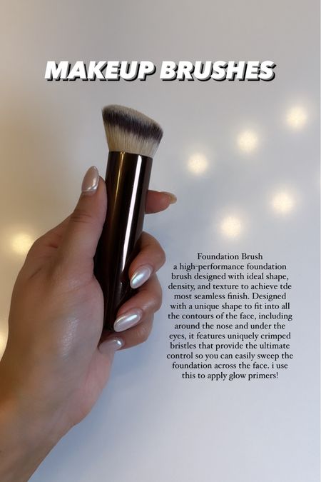 Foundation Brush
a high-performance foundation
brush designed with ideal shape,
density, and texture to achieve tde
most seamless finish. Designed
with a unique shape to fit into all
the contours of the face, including
around the nose and under the
eyes, it features uniquely crimped
bristles that provide the ultimate
control so you can easily sweep the
foundation across the face. i use
this to apply glow primers!

#LTKfindsunder50 #LTKbeauty #LTKstyletip