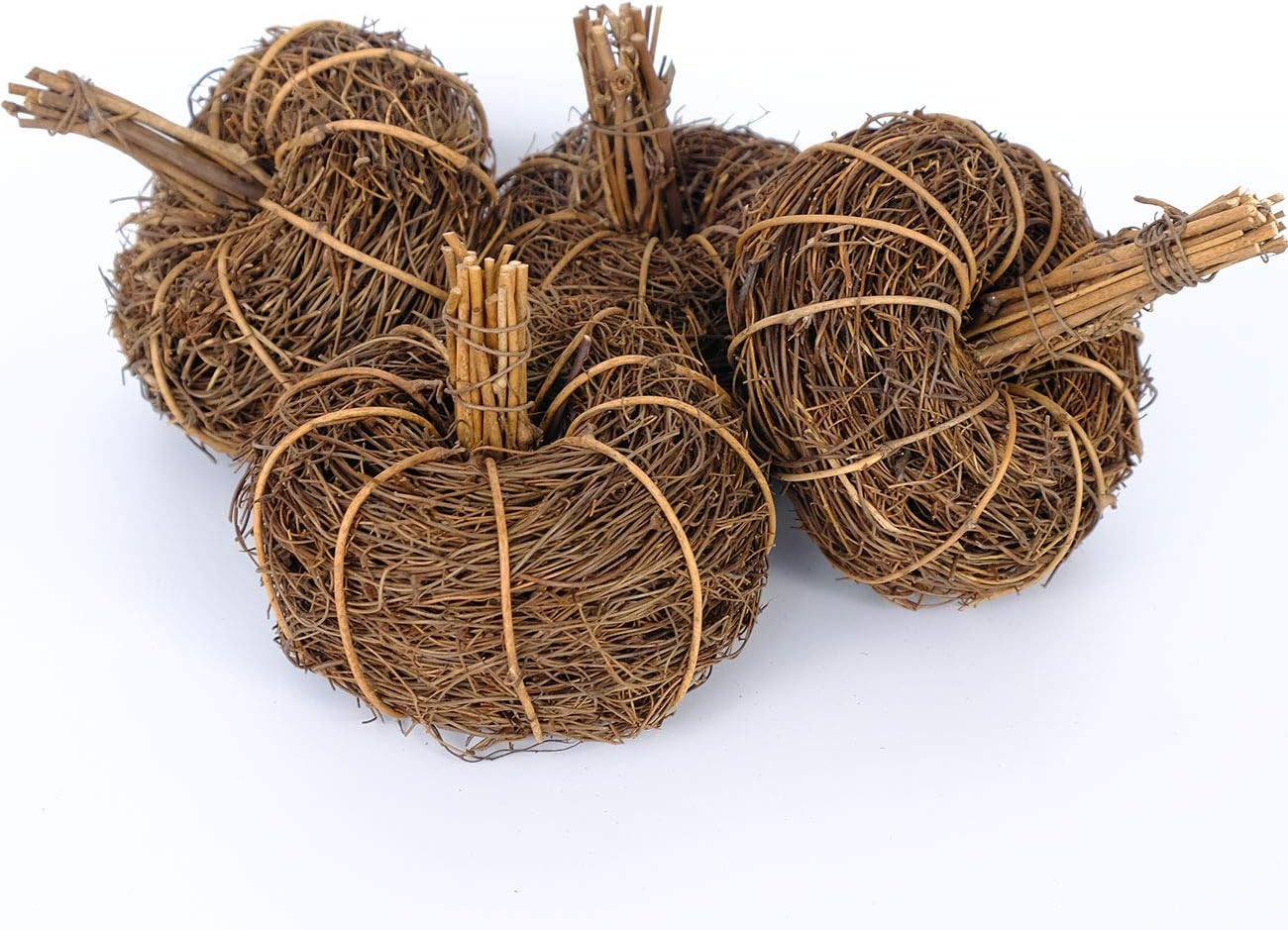 CIR OASES 4PCS Artificial Pumpkins Mini Pumpkins Decorative Grapevine Pumpkins for Bowl or Vase Disp | Amazon (US)