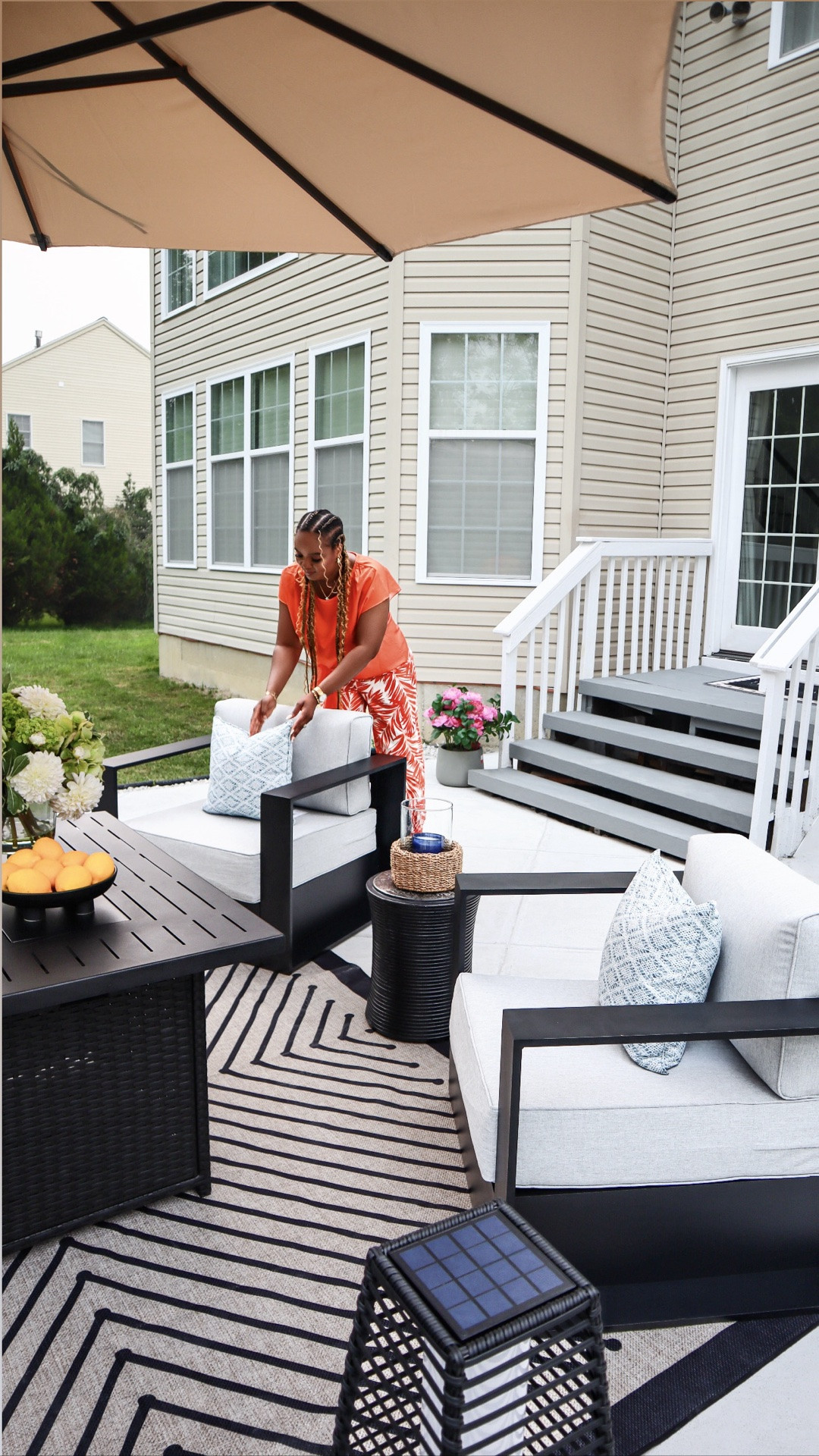 We dreamed of a space where we could relax, entertain and make memories and with a few intentional upgrades our patio became our favorite spot at home. 
Tap below to shop! Follow me @omabelle for more Fashion, Home & everything inbetween. Glad to have you here!!! 💕😊🙏

Home | Home decor |Entryway decor | Entryway table | console table | Buffet table | Accent table
Pottery barn | Amazon home
Restoration hardware look for less |Luxe for less | Entryway ideas | Foyer table | Foyer decor | Sofa table | Black sofa table | Black console | Black accent table
| Black wooden table |Living room decor | Rugs | Area rug | Neutral rug | Living room family room rug | Sofa sectional | Washable cleanable sofa | Family friendly sofa furniture | Stain resistant fabric sofa | Cloud sofa | Family kid toddler | pet friendly sofa | Coffee table | Livingroom | Home decor | bedding | bedroom | fall decor |  fall porch | dresser | rug | kitchen | dispenser | cutlery set | knives

#LTKHome #LTKSeasonal #LTKU
