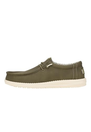Hey Dude Men's Wally Classic Olive Size 9, Men’s Shoes, Men's Slip-on Loafers, Comfortable & Light-Weight | Amazon (US)