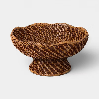 Rattan Fruit Bowl Dark Walnut - Threshold™ | Target