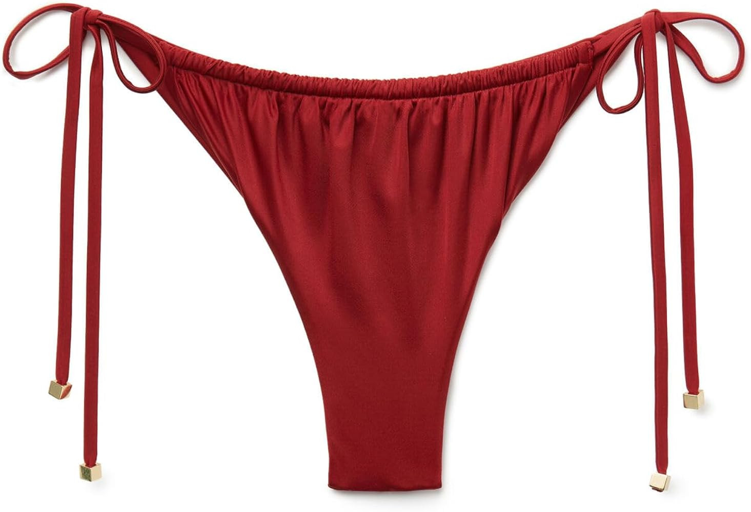 CALZEDONIA Shiny Satin Brazilian String Bikini Bottoms | Amazon (US)