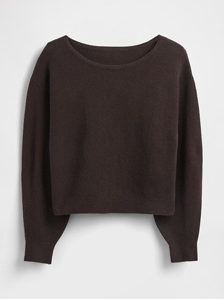 CashSoft Stretch Lantern-Sleeve Crop Sweater | Gap (US)