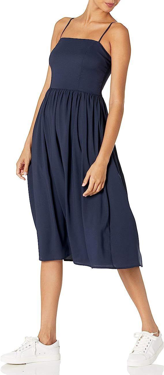 Amazon Brand - Goodthreads Women's Georgette Smock-Back Cami Midi Dress | Amazon (US)