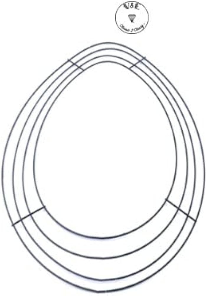 VE Easter Egg Shaped Wire Wreath Frame 15.3in Everyday use or Special Occasions Like Easter. Deco... | Amazon (US)