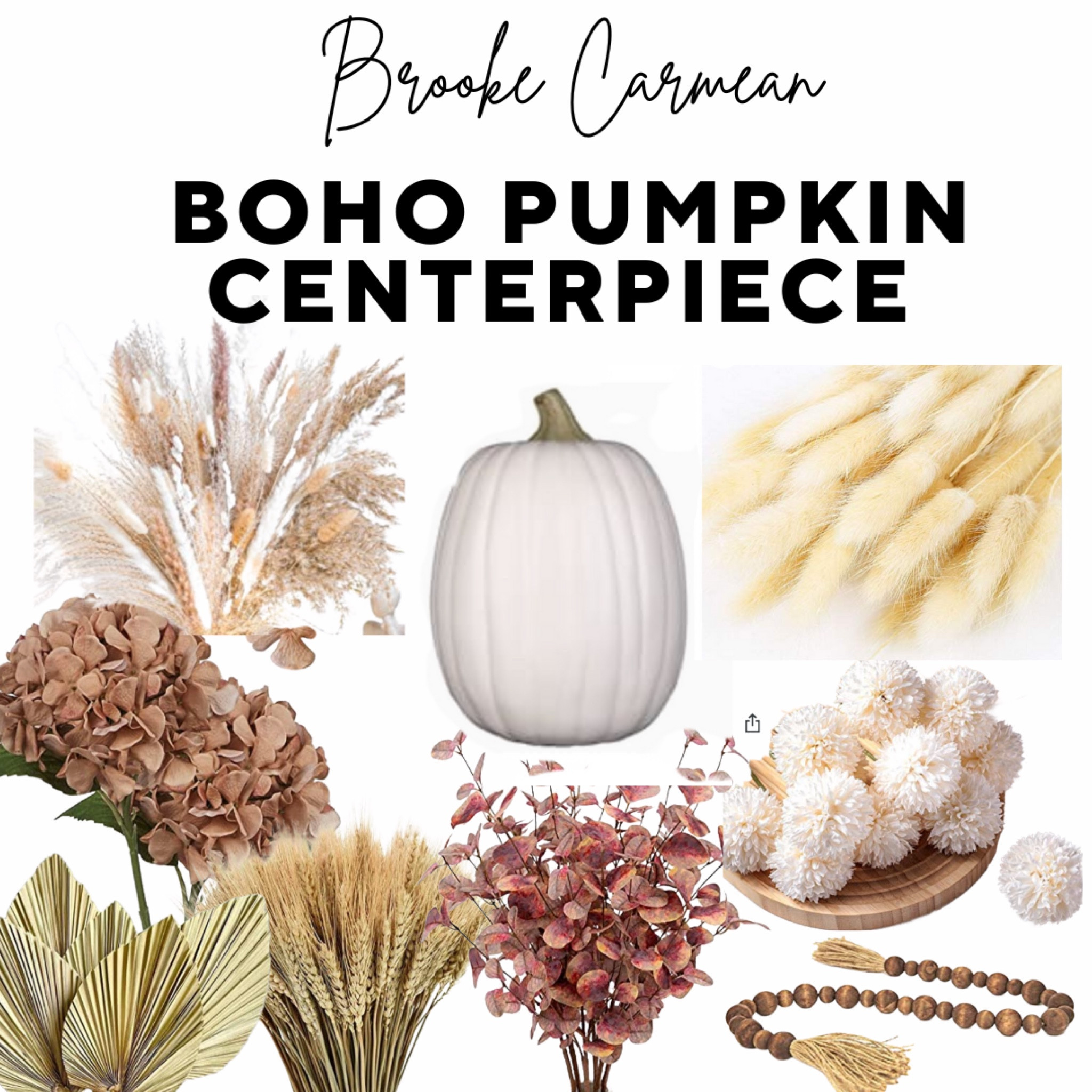 Boho Pumpkin Centerpiece DIY and what I used! Read my blog and instructions to create your own at www.brookecarmean.com

#LTKSeasonal #LTKhome #LTKunder50
