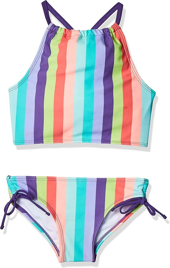 Kanu Surf Girls' Daisy UPF 50+ Beach Sport Halter Tankini 2-Piece Swimsuit | Amazon (US)