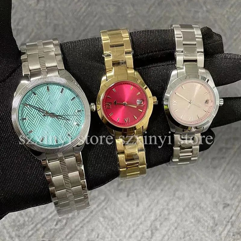 Fashion Circular Dial Stainless Steel Strap Women's Quartz Watch with Letter Logo | DHGate