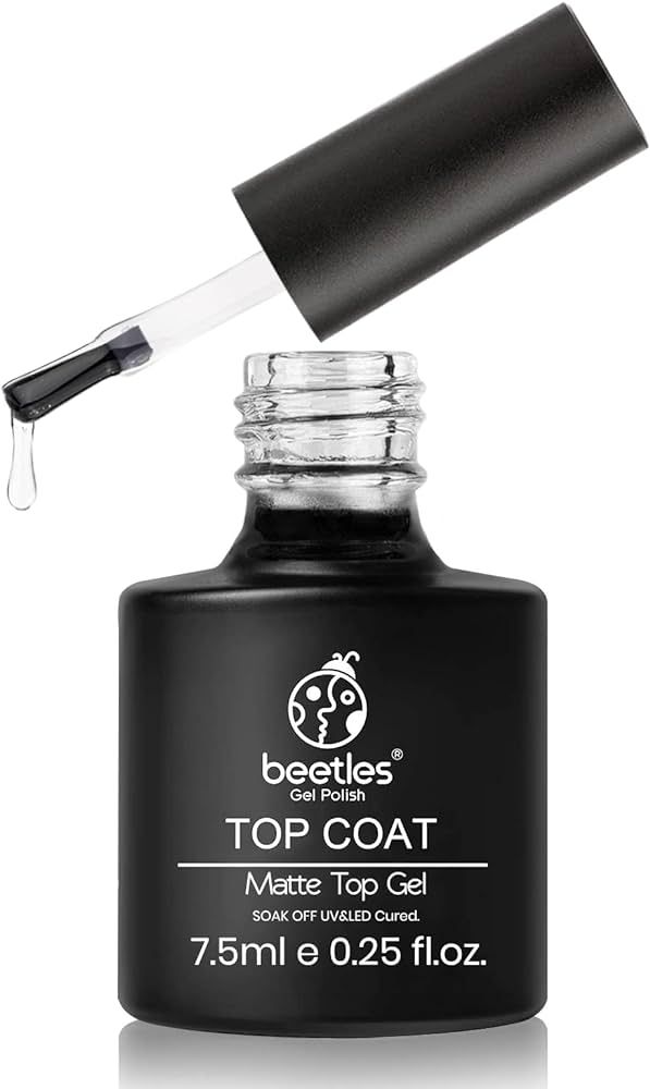 Beetles Gel No Wipe Matte Top Coat - Soak Off Nail Lamp Gel Nail Polish Matte Finish and Long Las... | Amazon (US)