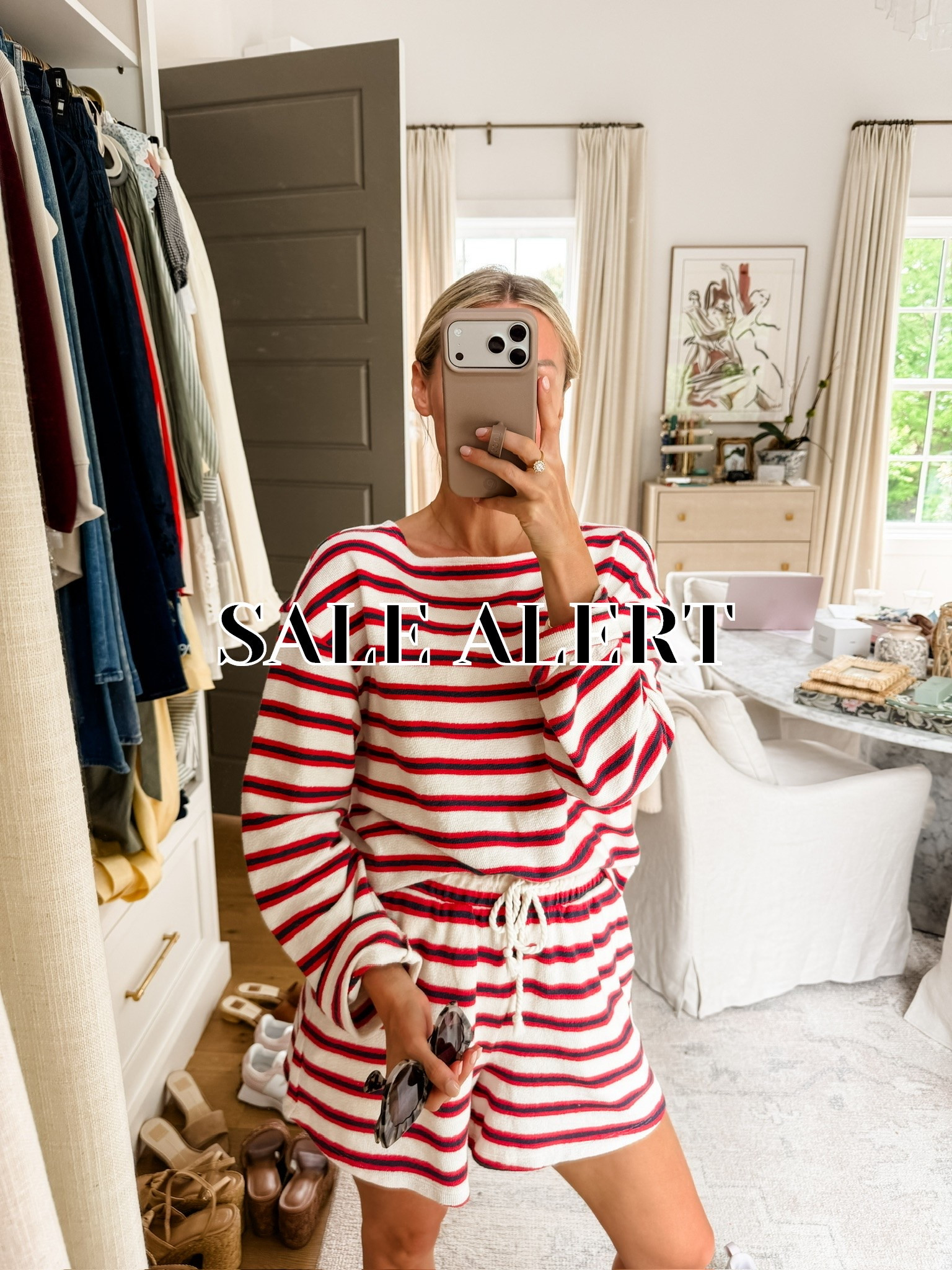 This knit striped set! It reminds me a lot of j crew/higher end designer pieces! I love being able to throw on a cute set as an easy and comfortable look while still looking polished. On sale now! Wearing M top and S shorts

Loverly grey, red and navy stripe set, Target circle days sale, striped matching shorts set, women’s affordable fashion finds, casual matching set everyday

#LTKSeasonal #LTKSaleAlert