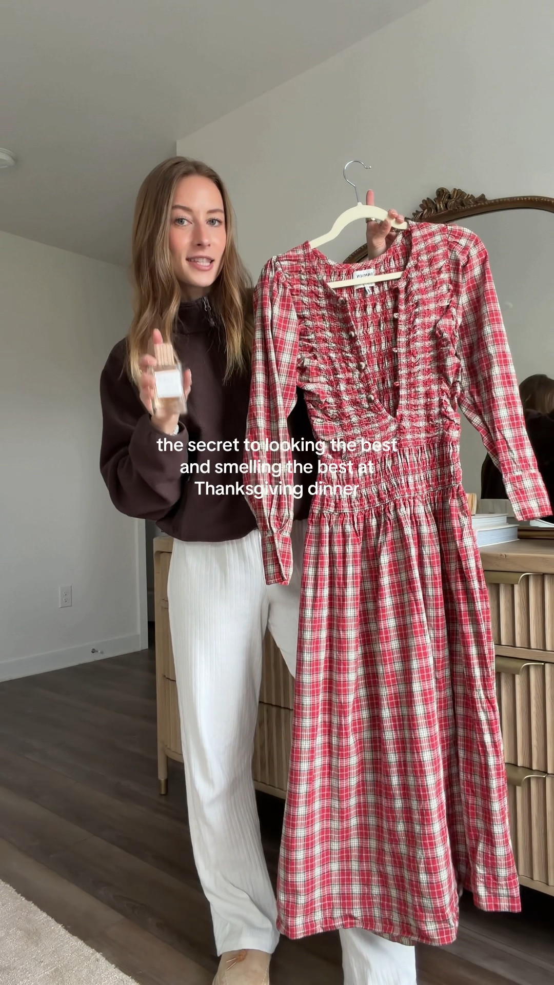 11/22/25 How to look and smell your best on Thanksgiving 🤎✨
Linking my full outfit — my red plaid Damson Madder dress and tall brown Steve Madden boots — plus my Clean Reserve Skin fragrance. It’s the perfect subtle, warm scent for holiday gatherings and also makes such a good gift this season.

#LTKHoliday #LTKGiftGuide #LTKootd