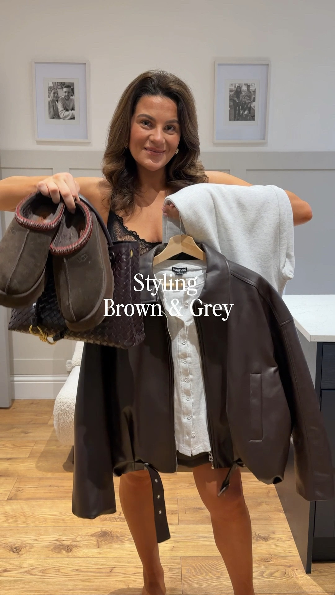 Brown & Grey 🤝🏼🤎🩶 
Tracksuit 
Boohoo 
Maebe 
Leather jacket 
Asos 
Comfort 
Ugg 
Size 12 
OOTD 
Midsize 
Over 30 

#LTKuk #LTKeurope #LTKmidsize