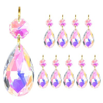 Unique Bargains 1 Pc 38mm Teardrop Crystal Suncatcher Prism Chandelier Bead Electroplating AB Colors | Target
