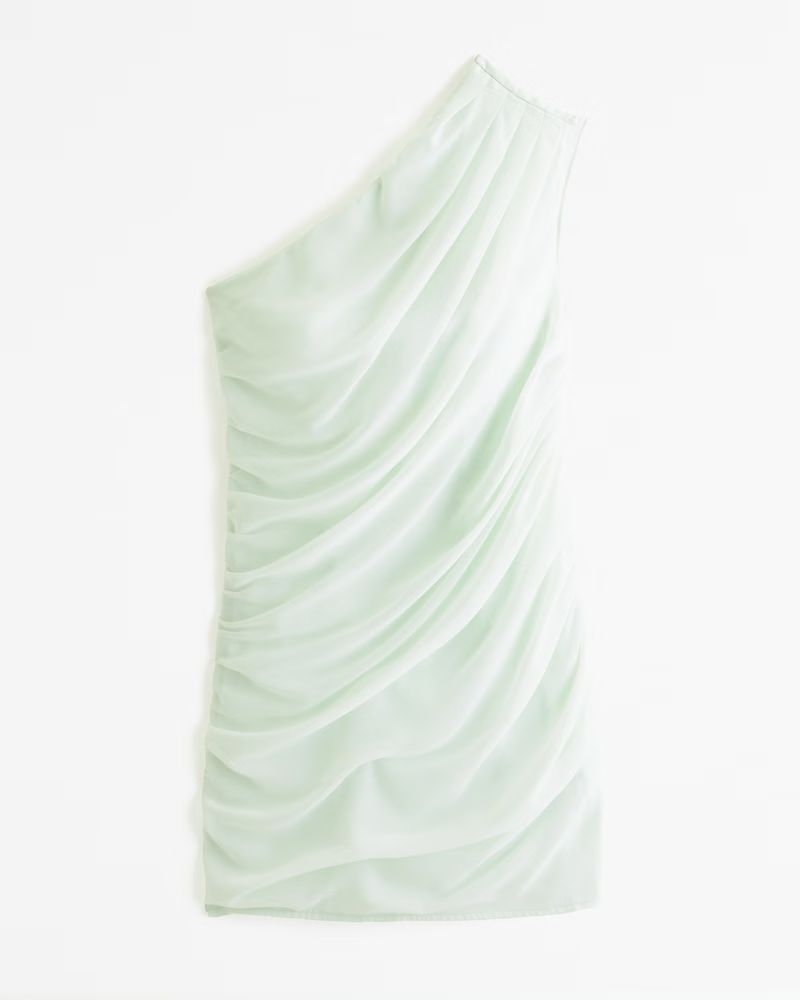 One-Shoulder Chiffon Mini Dress | Abercrombie & Fitch (US)