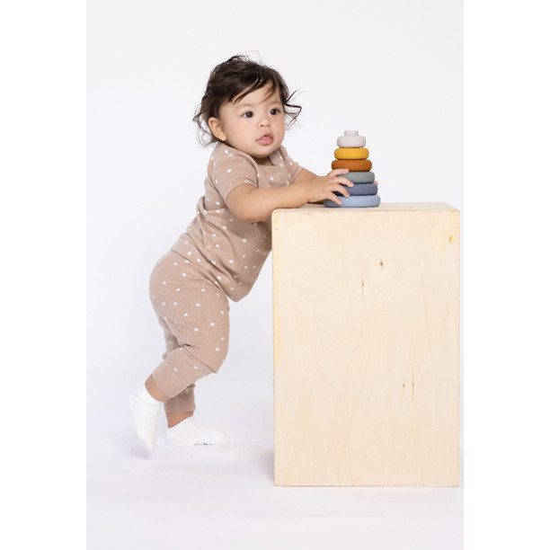 easy-peasy Toddler Unisex Organic Short Sleeve Top and Pants Pajama Set, 2-Piece, Sizes 12M-5T | Walmart (US)