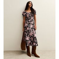 Women's Black Paisley Print Milkmaid Midi Dress New Look | New Look (UK)