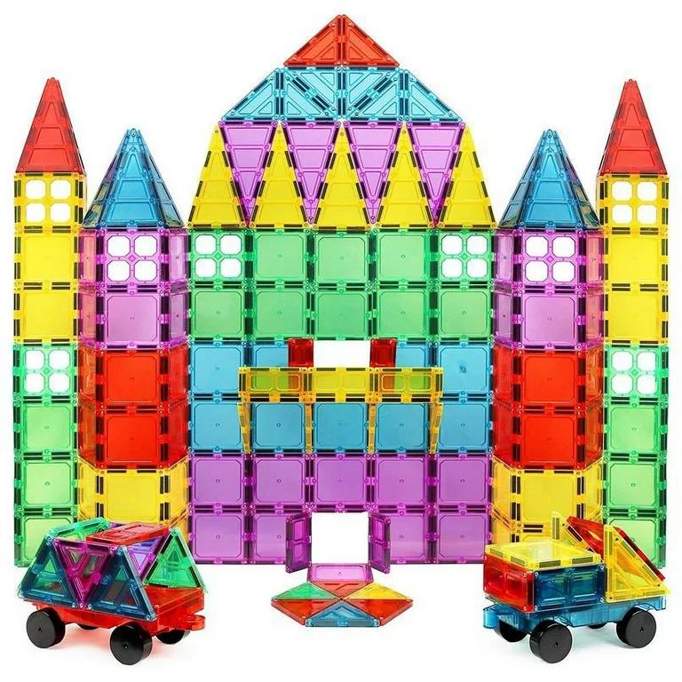 Click N' Play Magnet Build Tiles | Set of 100 Magnetic Building Blocks for Kids | Extra Strong Ma... | Walmart (US)