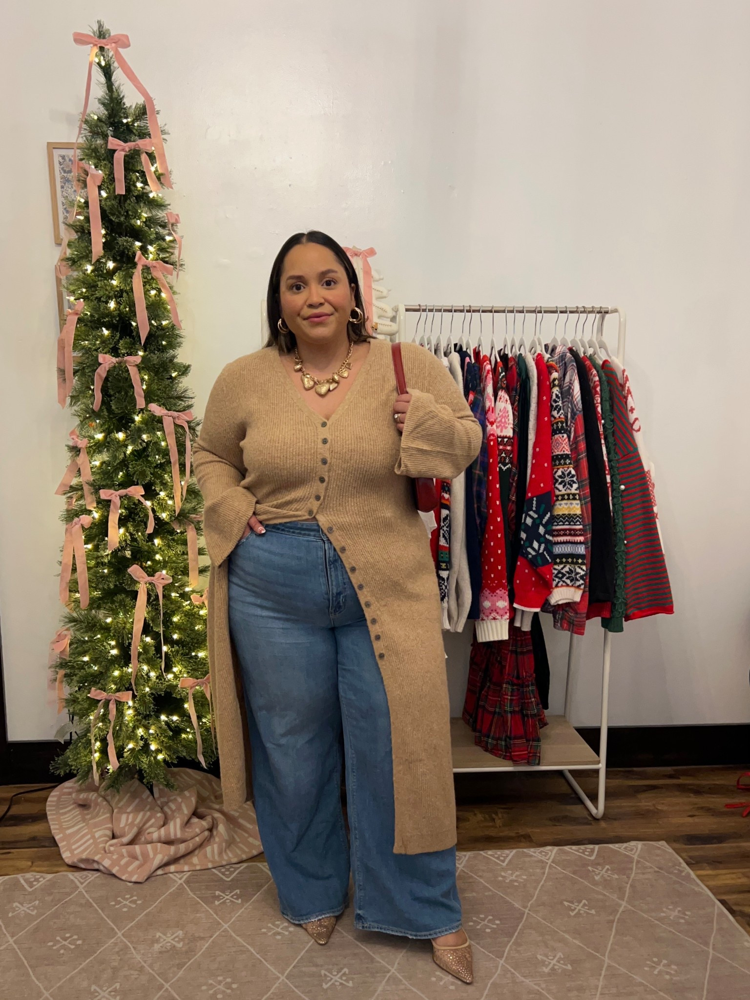 Holiday chic outfit inspiration/ office outfit idea and or date night look for my plus size girly!! 
These jeans are my fav ever — wearing my true size 16 

#LTKgrwm #LTKHoliday #LTKPlusSize