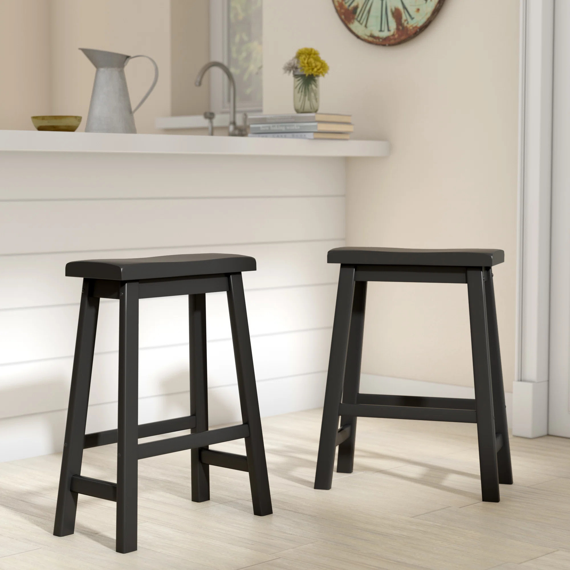 Whitworth Solid Wood Stool (Set of 2) | Wayfair North America