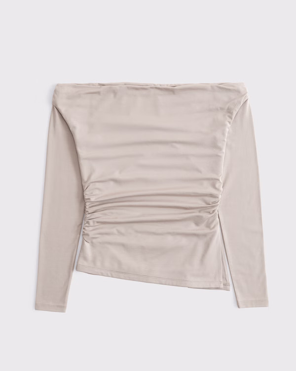 Off-The-Shoulder Draped Top | Abercrombie & Fitch (US)