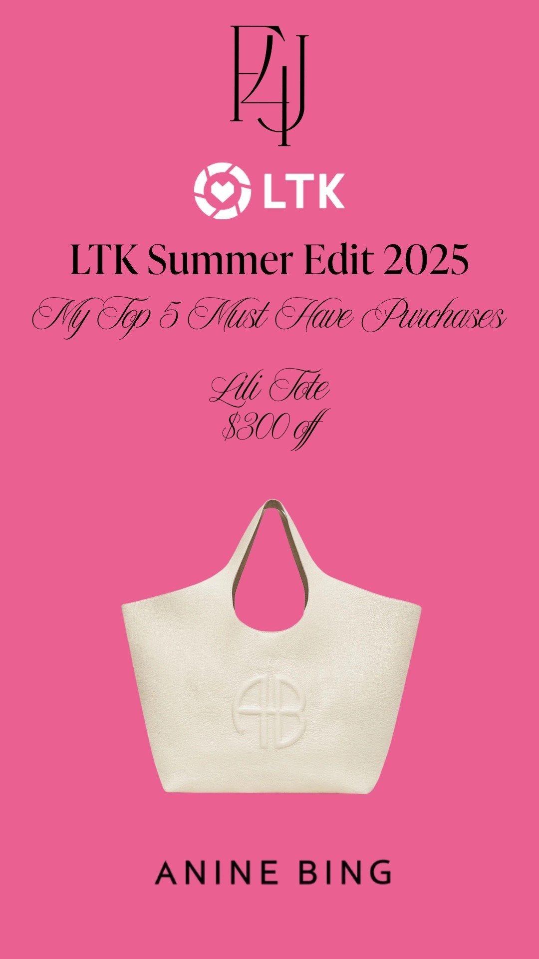 A gorgeous neutral tote for $300 off! A perfect piece to add to your Summer handbag collection! All sale items 60% off!

Fit4Janine, Anine Bing, Handbag, Summer Bag

#LTKSummerEdit #LTKSeasonal #LTKItBag