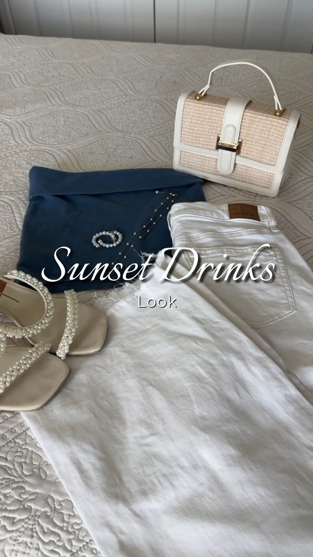 Soft blues, crisp whites, and woven textures for the win 🤍

The kind of outfit that feels effortless but still looks so put together. Perfect for vacation dinners, happy hour by the water, or a date night that turns into a sunset stroll 🌴🌅🍸

#LTKStyle #LTKFashion #SummerStyle #DateNightOutfit #VacationStyle #CoastalChic #ResortWear #WideLegJeans #SummerOutfitIdeas #EffortlessStyle #NeutralFashion #OOTD #WeekendStyle #FashionInspo

#LTKTravel #LTKSeasonal #LTKSaleAlert