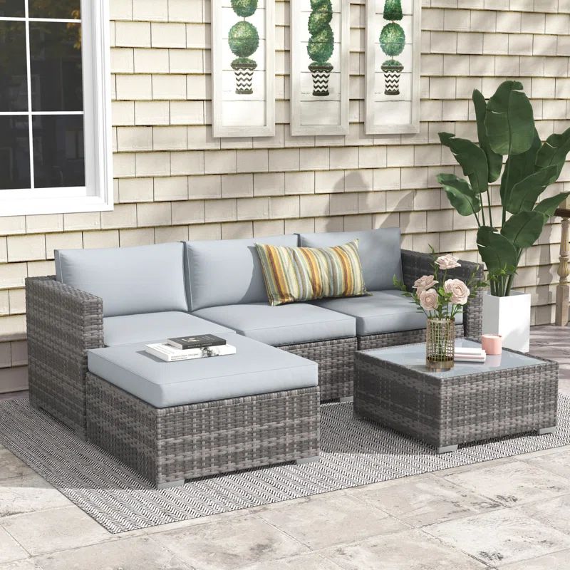 Abler 4 - Person Outdoor Seating Group with Cushions | Wayfair North America