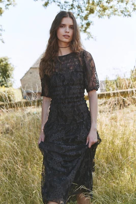 The Short Sleeve Dalia Nap Dress -  Chocolate Chocolate / S | Hill House Home US