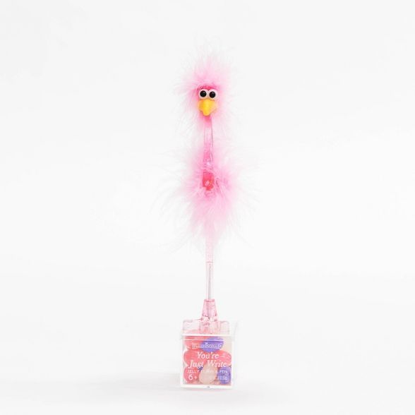 Maud Borup Valentine's Pink Flamingo Pen with Jellybeans - 1.9oz | Target