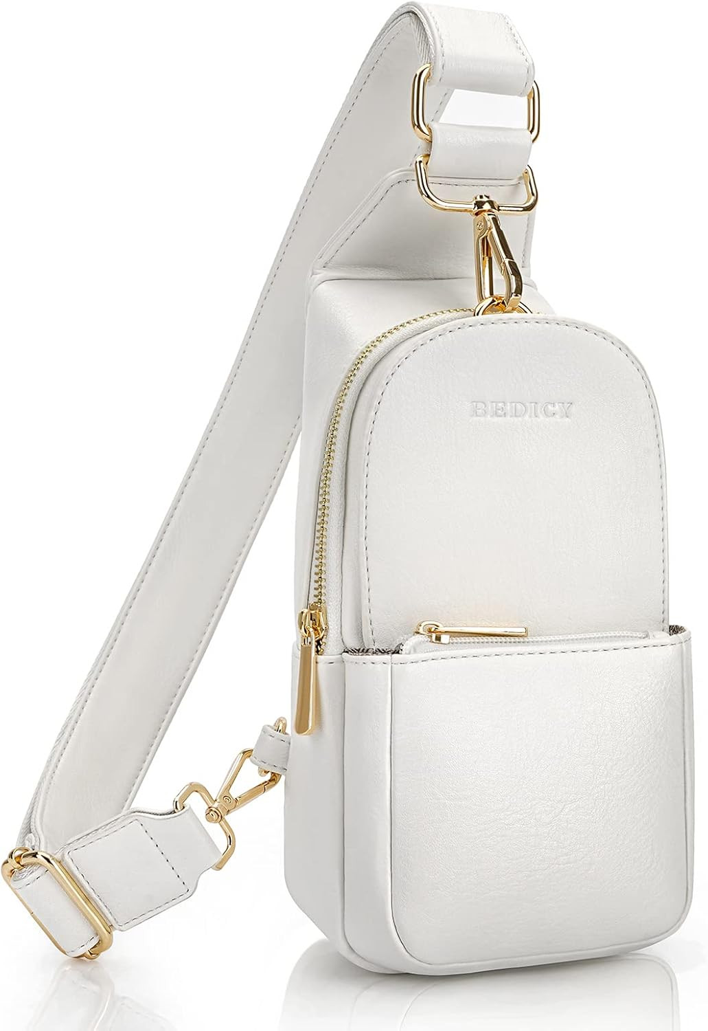 Bedicy Sling Bag for Women Vegan Leather Small Fanny Pack Crossbody Bags for Women Anti Theft Che... | Amazon (US)