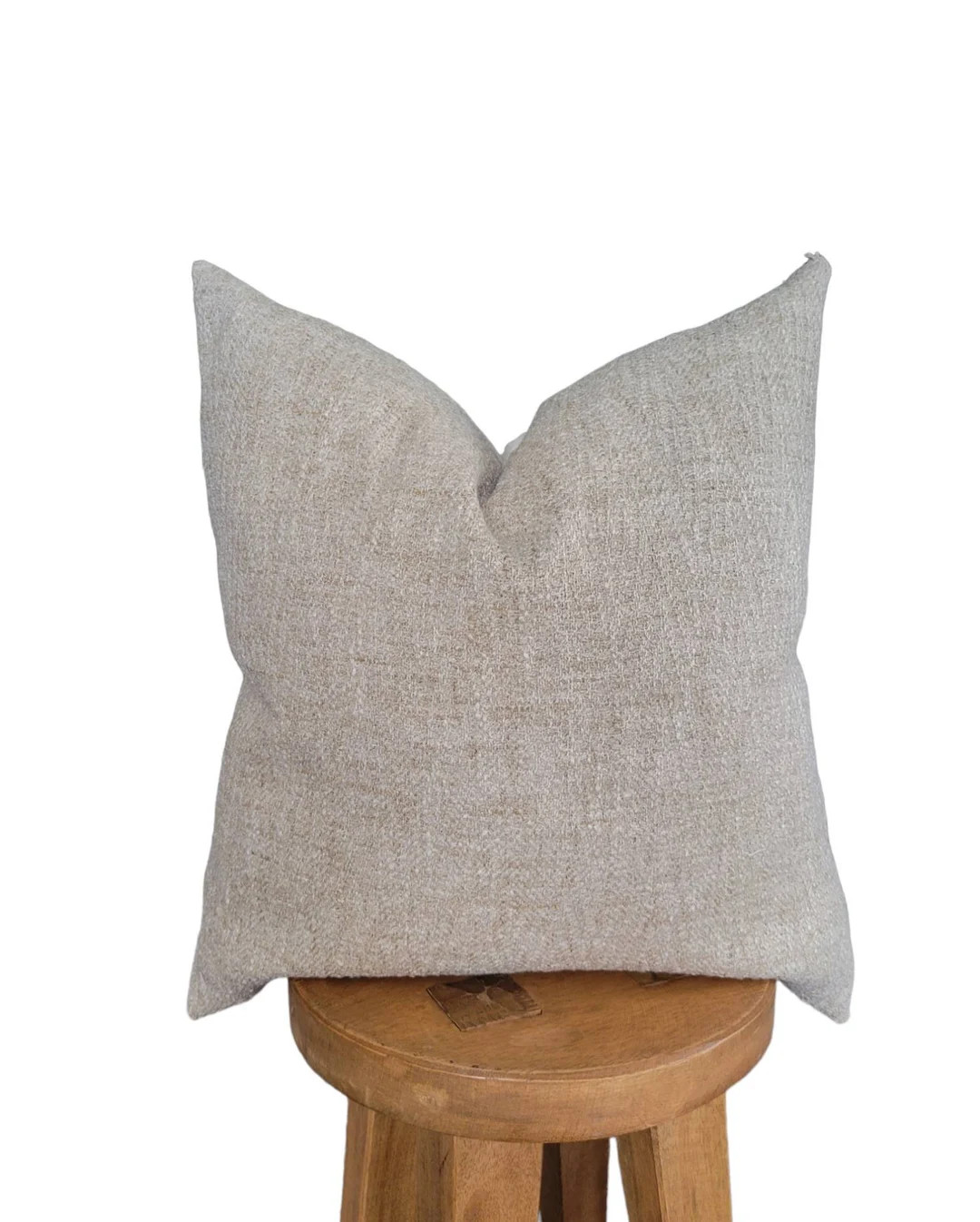 AMBER  Cozy Textured Beige Pillow Cover - Etsy | Etsy (US)