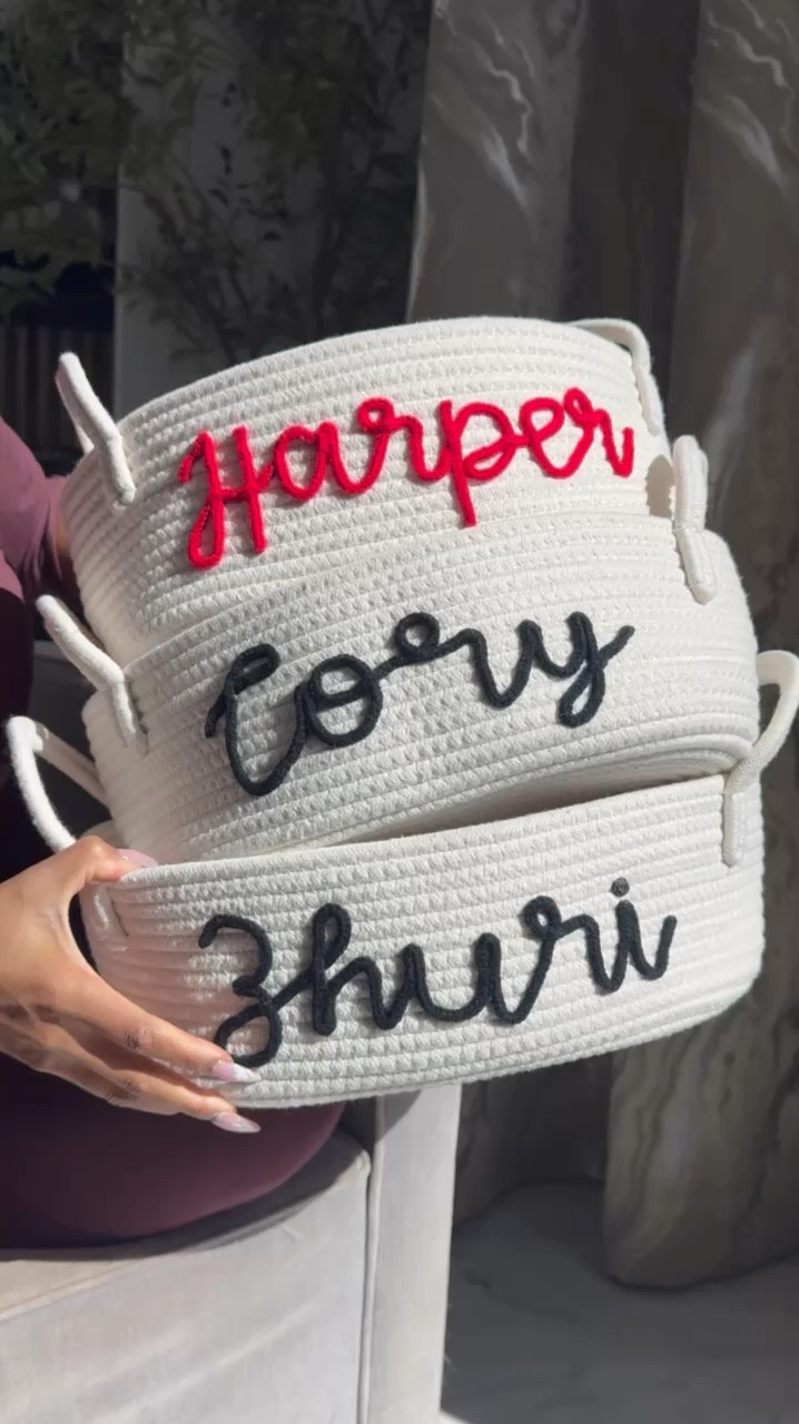 Personalized baskets for the kids! Perfect for the holiday season to hold some small gifts and re-use baskets later! 

#LTKFindsUnder100 #LTKKids #LTKGiftGuide