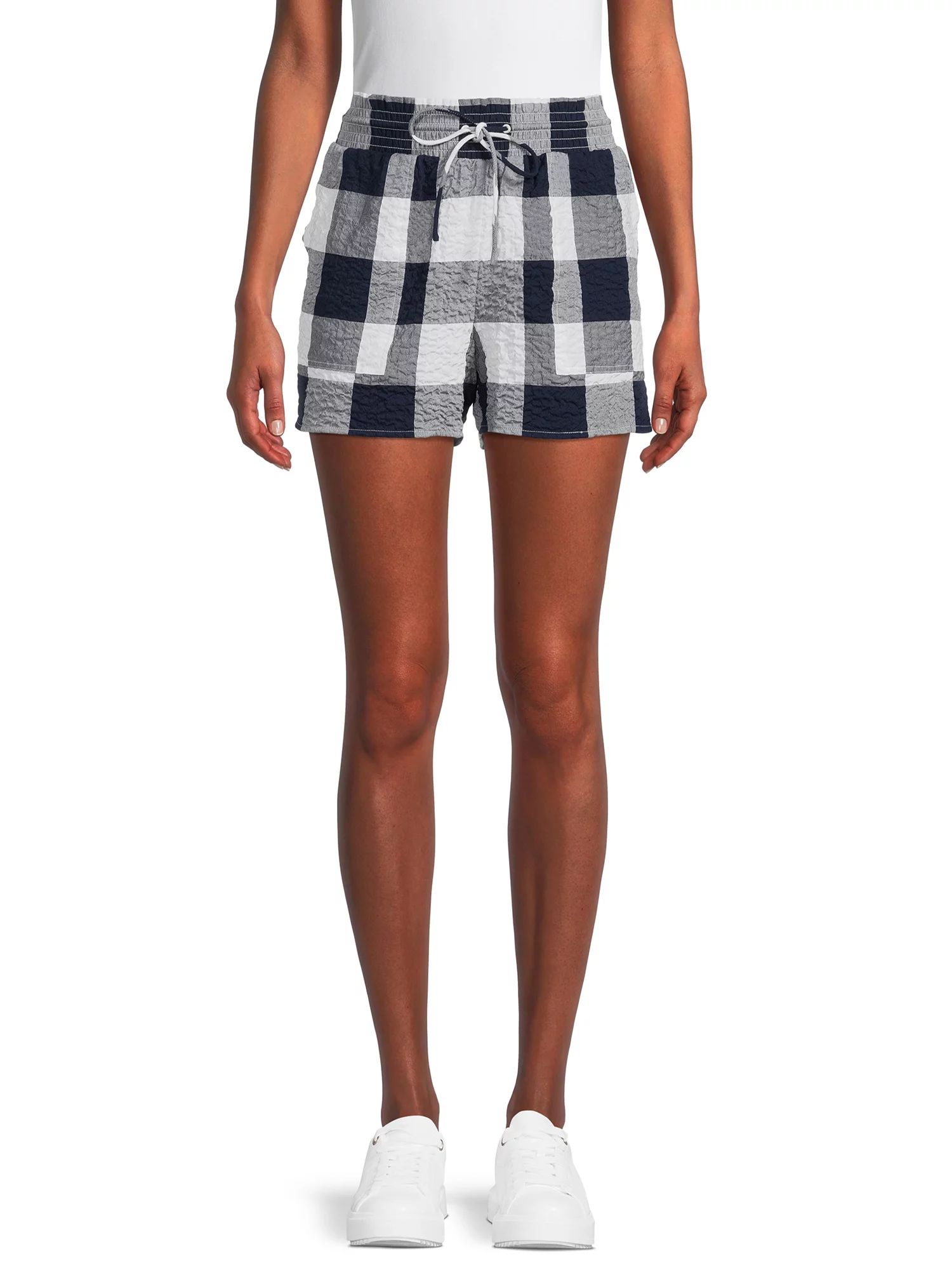 Time and Tru Women's Gingham Shorts - Walmart.com | Walmart (US)