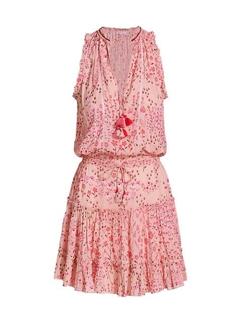 Clara Smocked Floral Mini Dress | Saks Fifth Avenue