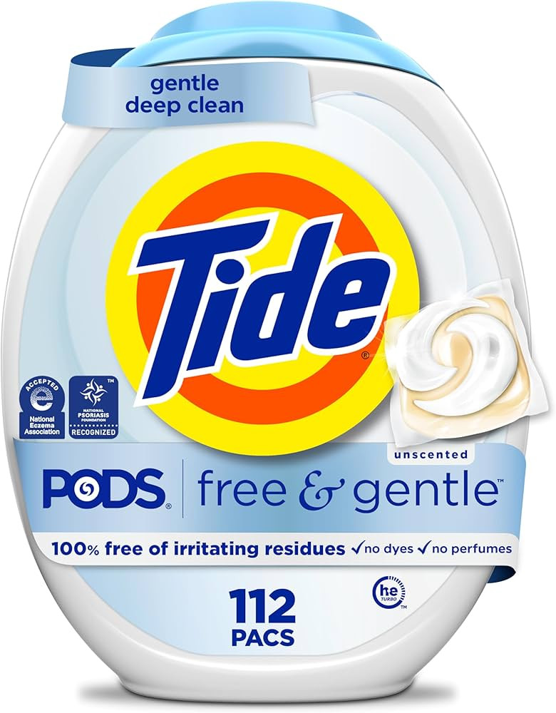 Tide PODS Free & Gentle Laundry Detergent Soap Pacs, 112 Count | Amazon (CA)