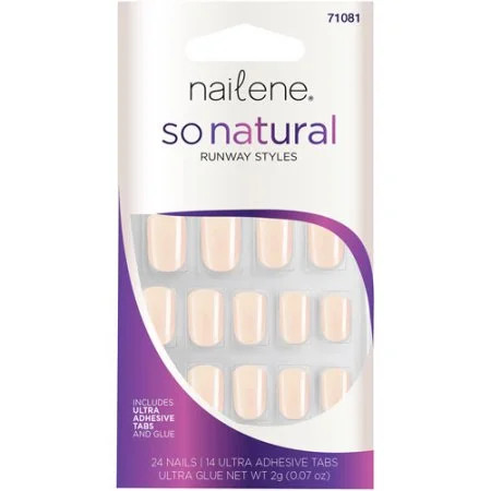 Nailene So Natural Runway Styles Press-on Nails, Nude High Gloss | Walmart (US)