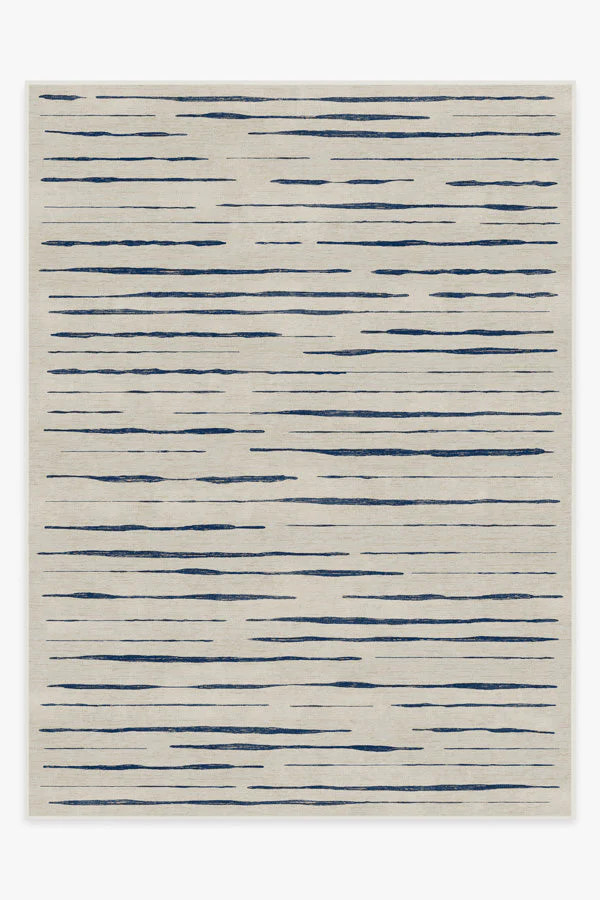 Talas Stripe Indigo Rug | Ruggable US | Ruggable