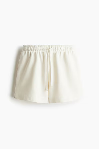 H & M - Washed Cotton Sweatshorts - White | H&M (US + CA)