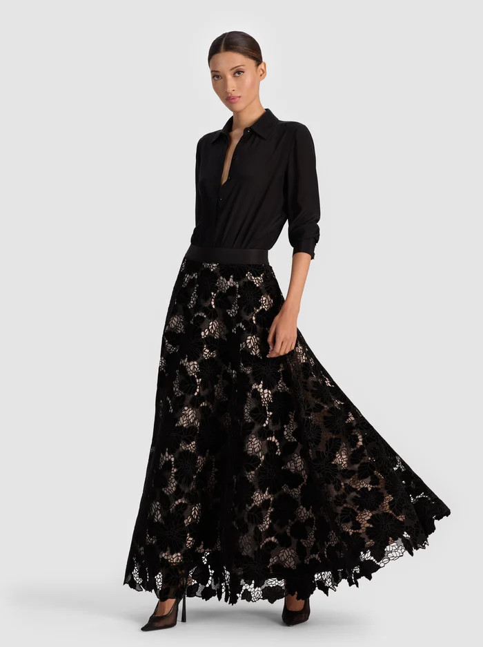 LORENA LACE MAXI SKIRT | Alice + Olivia