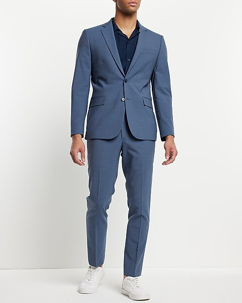 Extra Slim Dusty Blue Wool-Blend Modern Tech Suit Jacket | Express