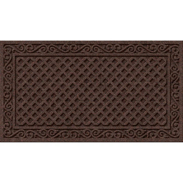 Textured Iron Lattice Walnut Door Mat - 18 x 30 | Bed Bath & Beyond