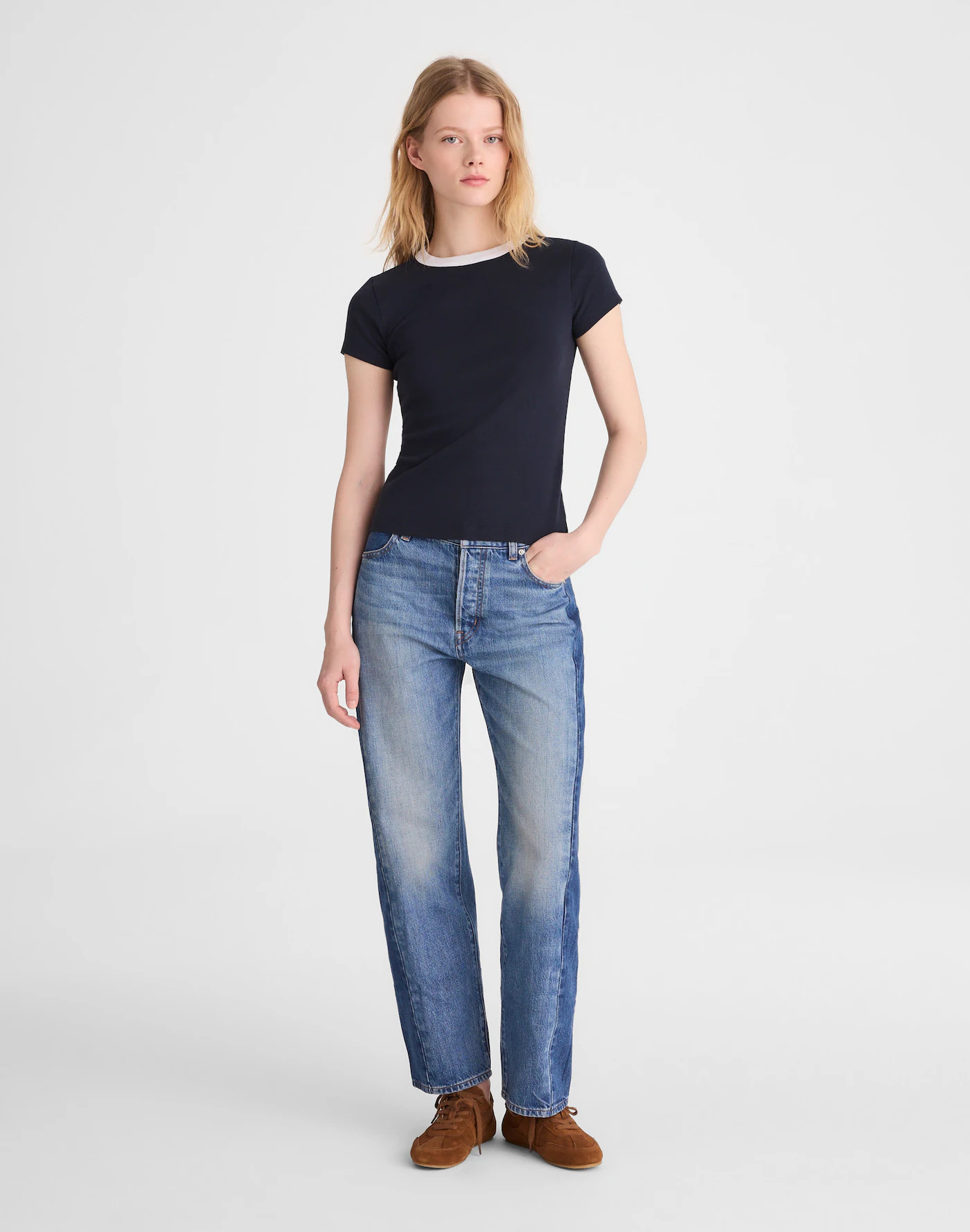 The '90s Crewneck Tee in Compact Cotton | Madewell