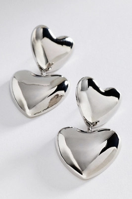 Double Heart Drop Earrings | Anthropologie (US)
