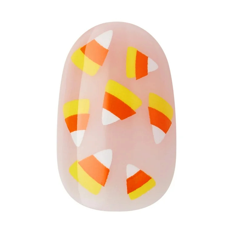 KISS Voguish Fantasy, Press-On Nails, Jugglers, Orange, Short Oval, 28 Count | Walmart (US)