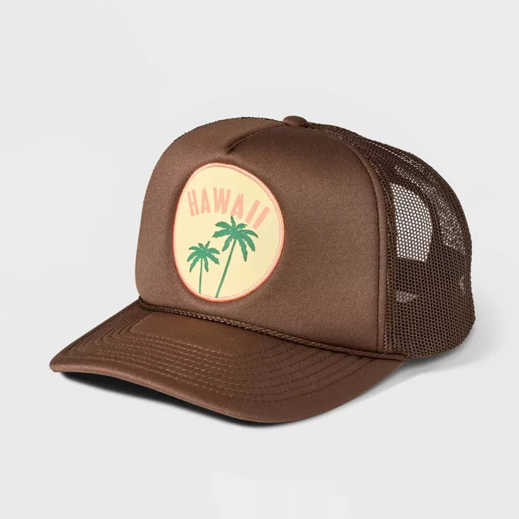 Women's Ascot + Hart Graphic Trucker Hat - Brown | Target