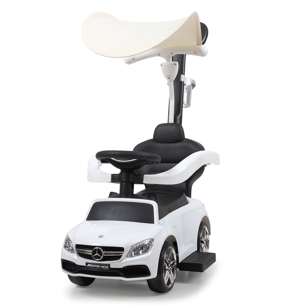 Push Car for Toddlers, 3 in 1 Licensed Mercedes Benz Car Stroller with Canopy, Parent Handle, Saf... | Walmart (US)