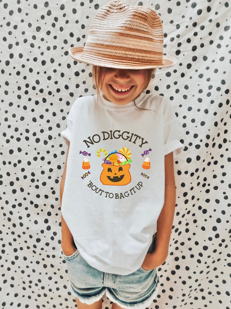 No Diggity Bout to Bag It Up Boy Girl Toddler Halloween - Etsy | Etsy (US)