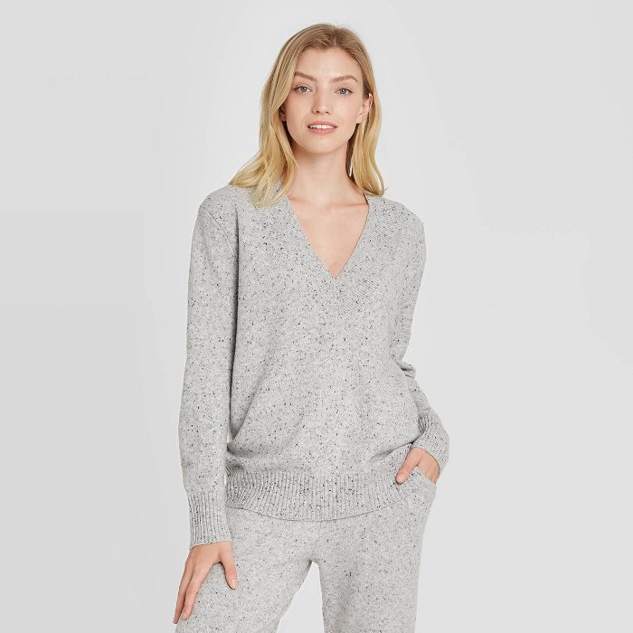 Women's Lounge V-Neck Pullover Sweater - Stars Above™ | Target